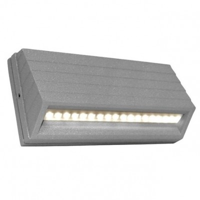 Φωτιστικό Επίτοιχο Κυρτό LED 3.2W 230V 3100K Θερμό Φως Αλουμινίου Γκρι IP54 3-9095160